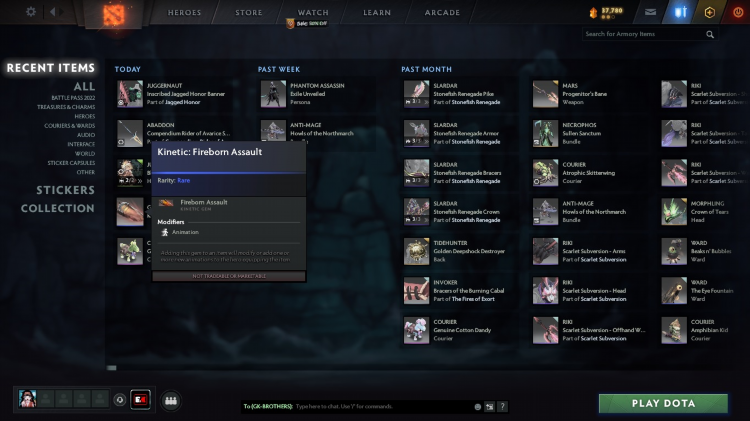 Dota 2 trade market