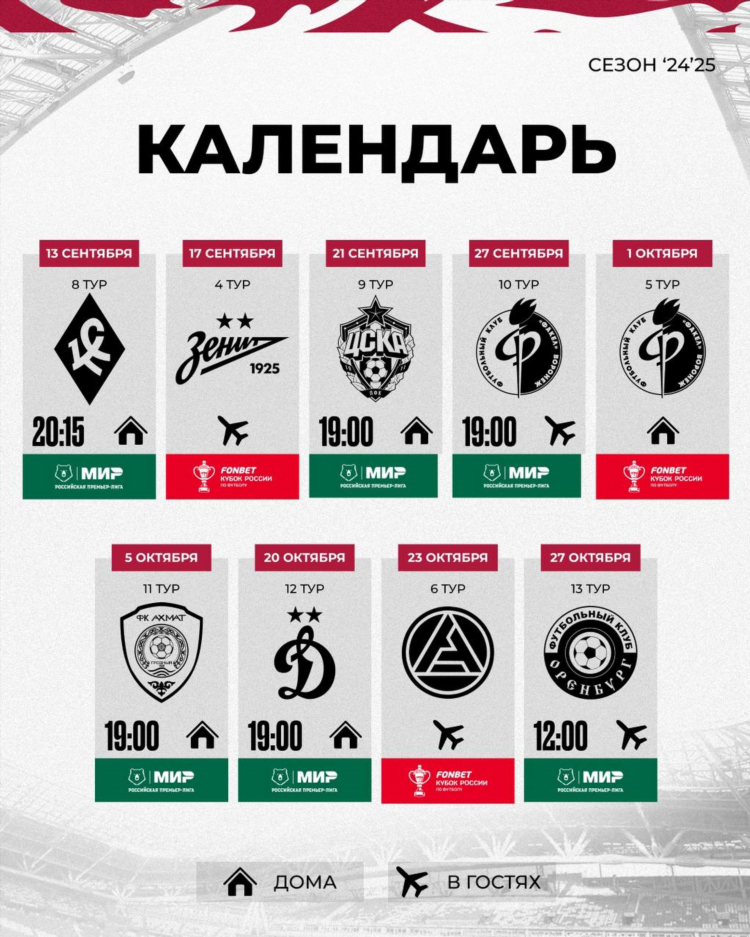Футбол в казани расписание 2024